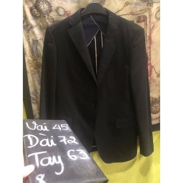 ❣️Áo vest BLazer Nam màu xanh đen sọc dọc sale lỗi nhẹ (Hàng si Nhật Bản)❣️