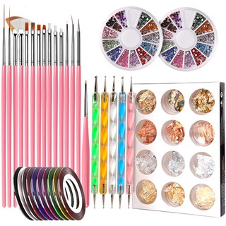 Bộ 15 dụng cụ vẽ trang trí móng tay cho người mới bắt đầu