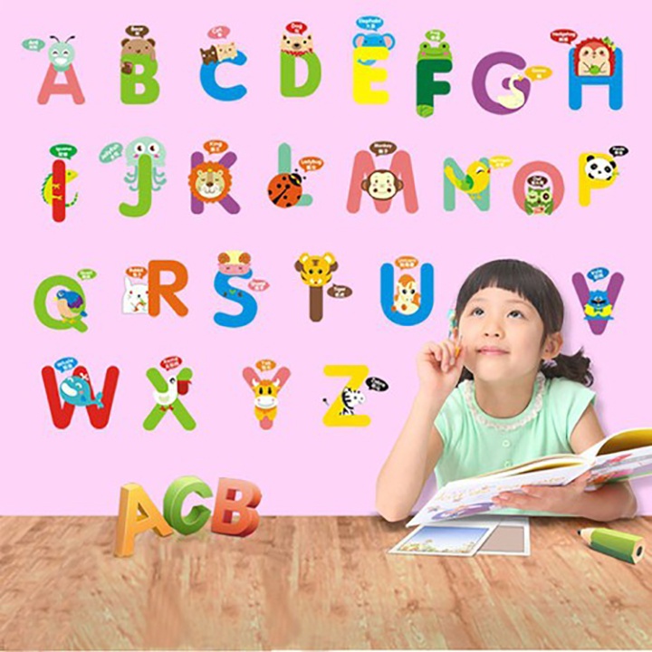 Tranh dán tường cho bé phòng ngủ bảng chữ cái ST DECOR XH912C Small