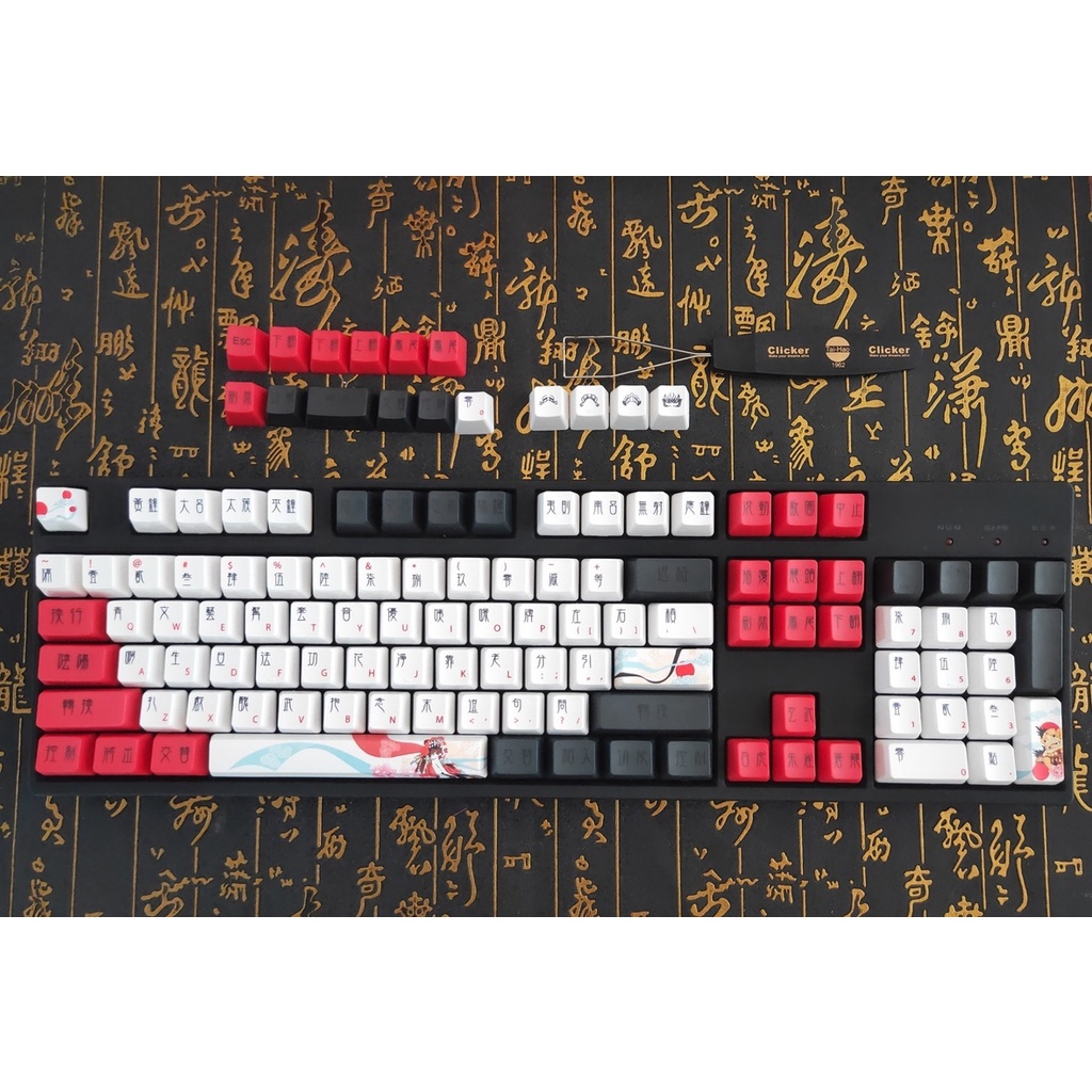 Keycap kiểu Trung Quốc keycap cô gái Trung Quốc CHRRY Profile PBT Dye bàn phím cơ thăng hoa keycaps