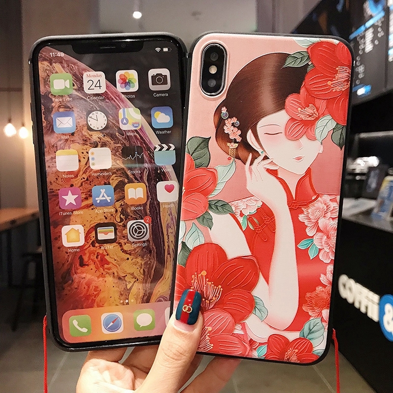 Ốp lưng hình cô gái Trung Hoa nhiều mẫu mã cho điện thoại iPhone 6 6S 7 8 Plus X XS Max Xr 11 Pro Max