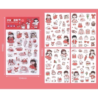 sét 4 tấm Sticker theo màu