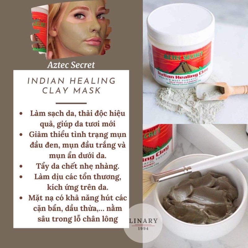 Mặt nạ Aztec Indian Healing Clay