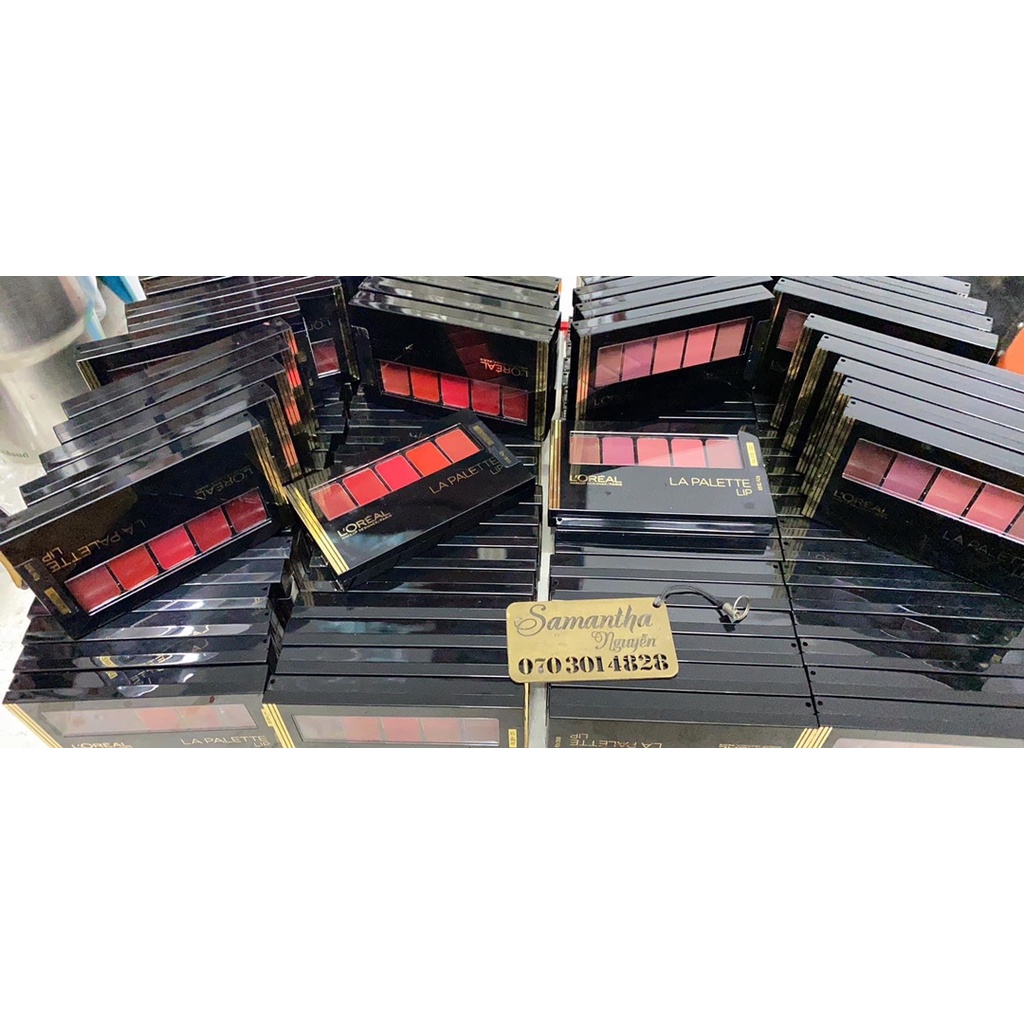 SALEVO -bảng son môi L'oreal 5 màu Trầy mặt