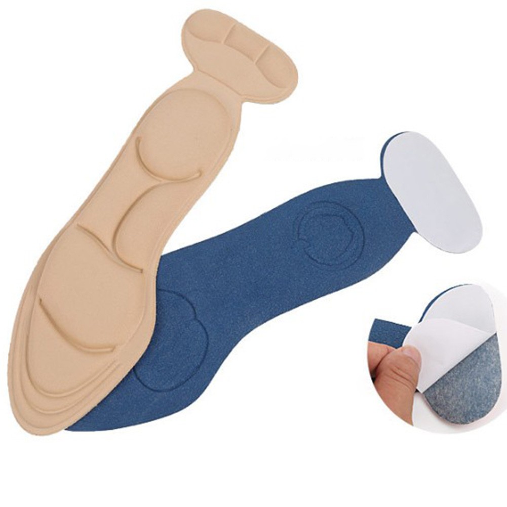 Random Color Women Pain Relief 4D Insole/ Non-slip Heel Protector  Insole Cushion/ Inserts Heel Post Back Soft Insole/ Flat Foot Support Memory Foam Shoe Pads Careory foam Shoe pads care