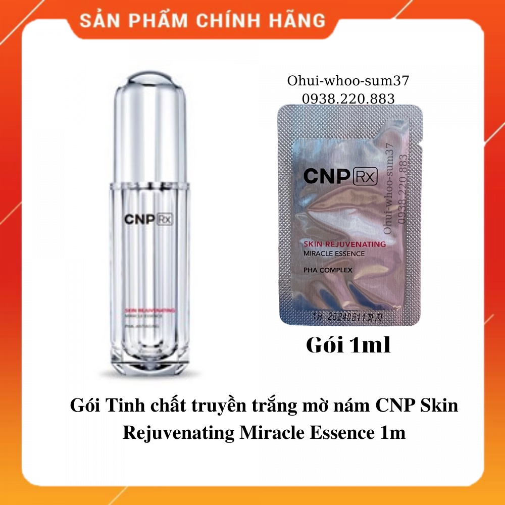 Gói Tinh chất truyền trắng mờ nám CNP Skin Rejuvenating Miracle Essence 1ml