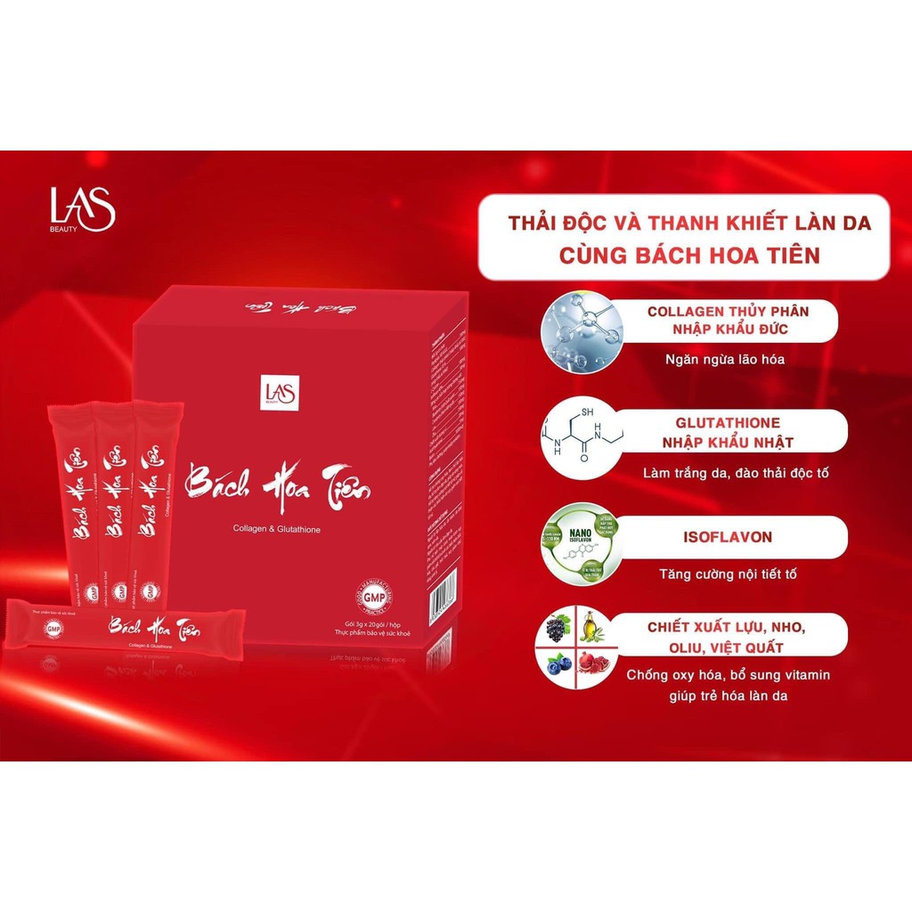 [CHÍNH HÃNG] CỐM BÁCH HOA TIÊN uống đẹp da LAS Beauty | BigBuy360 - bigbuy360.vn