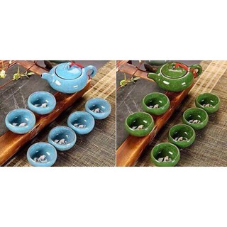 sale BỘ ẤM CHÉN CÁ 3D