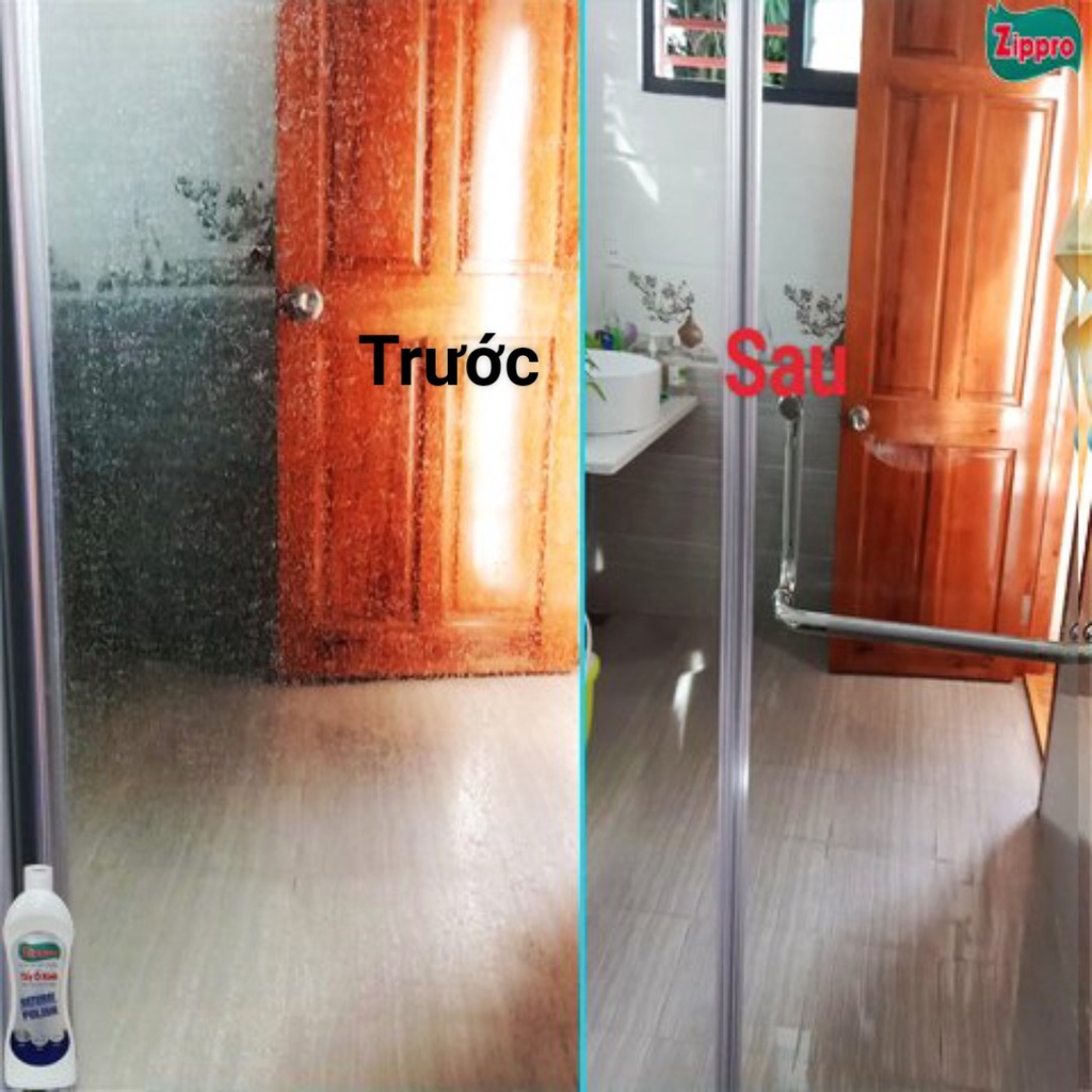 Tẩy ố kính, tẩy cặn canxi, kính mờ, vảy cá trên mọi bề mặt kính, kính ô tô, inox, Zippro đa năng, giá siêu rẻ tại TPHCM