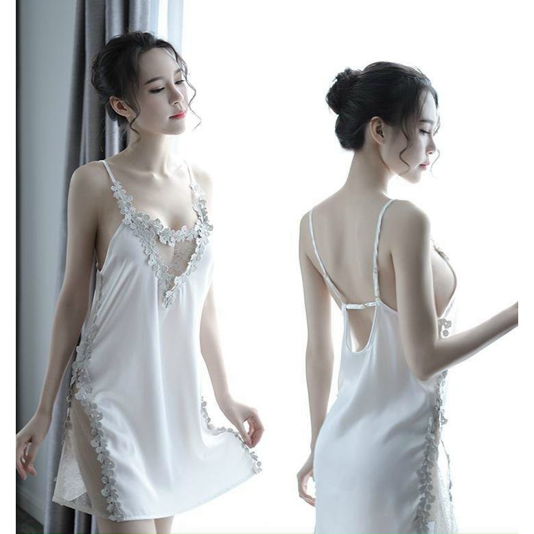 Bộ Đồ ngủ Nữ💖FREESHIP TOÀN QUỐC💖Váy Ngủ Nữ Phối Ren Hoa Kèm Quần