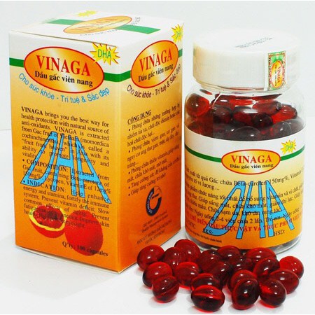 Dầu gấc VINAGA-DHA viên uống sáng mắt đẹp da