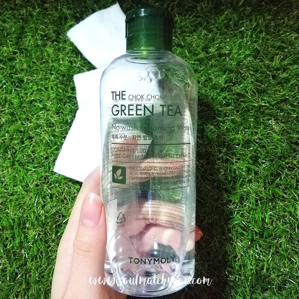 Nước tẩy trang trà xanh TonyMoly The Chok Chok Green Tea No-wash Cleasing Water 300ml Hàn Quốc