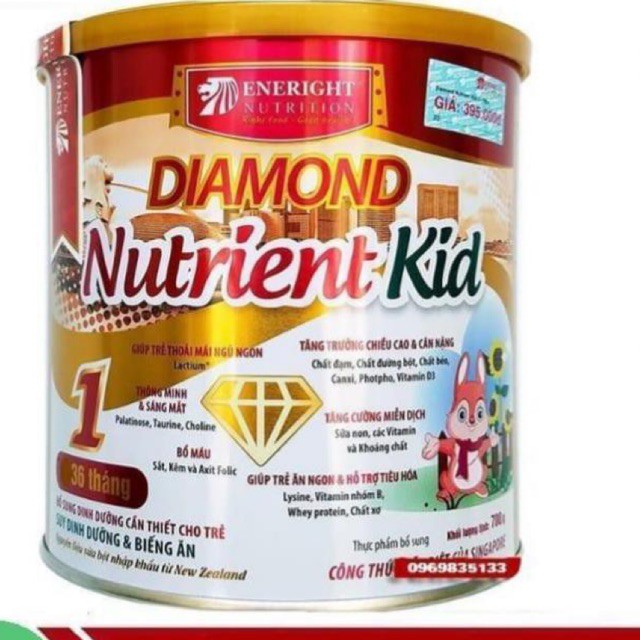 Freeship Hàng chính hãng Sữa Diamond Nutrient kid số 1 và 2 700g ( Date Mới Nhất )..