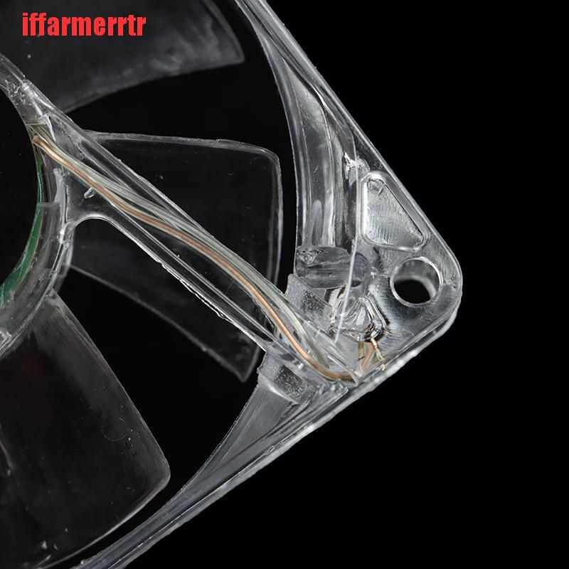 {iffarmerrtr}New Clear 8cm PC Computer Case Cooling Fan LED Light Fan Mute Fan LKZ