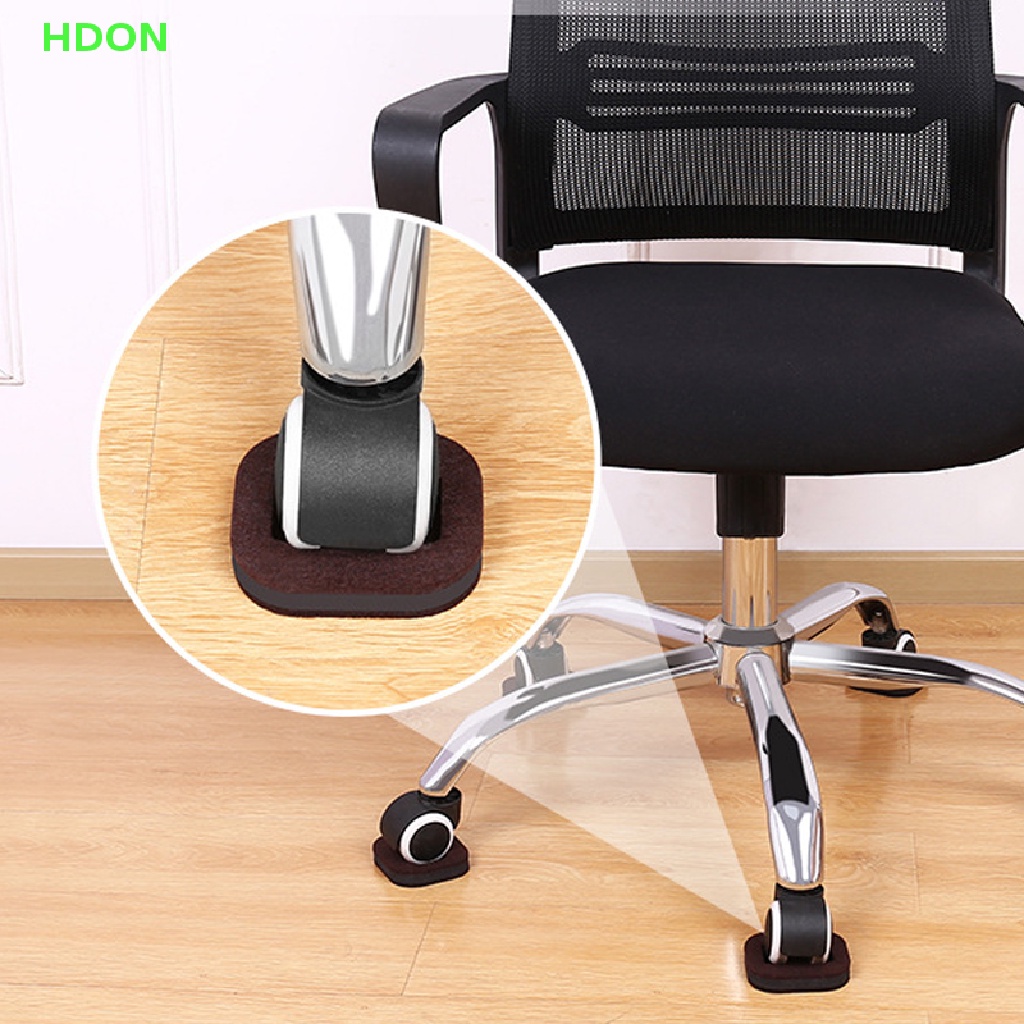 Set 5 Bánh Xe Lăn Chặn Chân Ghế Văn Phòng Bằng Nỉ Cứng Chống Trượt