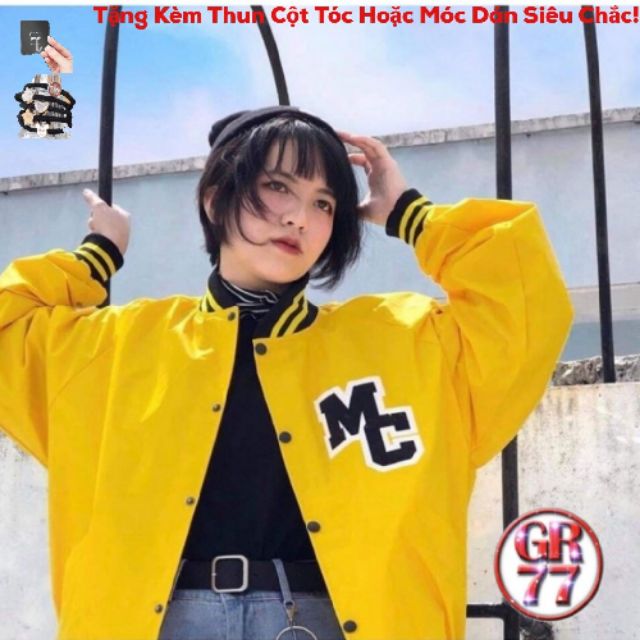 FREESHIP 50K - Áo Khoác Dù BOMBER Nam Nữ MARCUS Vàng Cực Xịn