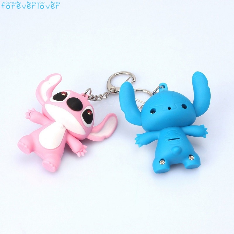 Móc Khóa Hình Lilo Và Stitch Hoạt Hình Có Đèn Led