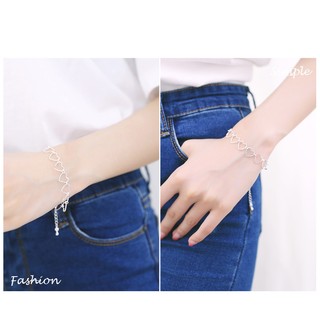 Lắc tay trái tim bạc - TS-0097