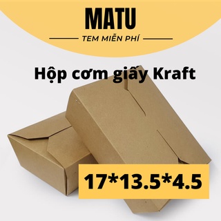 Hộp cơm giấy Kraft, hộp giấy đựng thực phẩm chống thấm