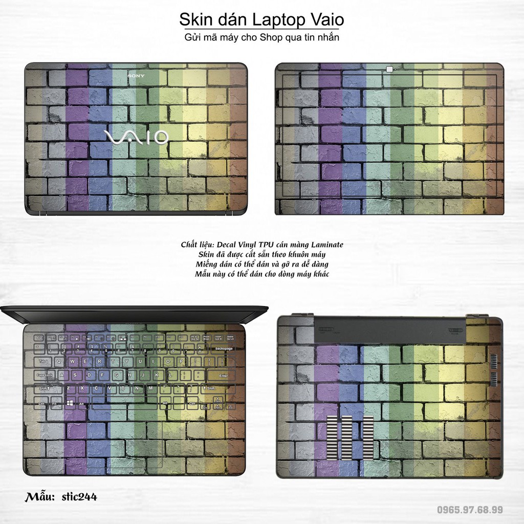 Skin dán Laptop Sony Vaio in hình Hoa văn sticker nhiều mẫu 39 (inbox mã máy cho Shop)