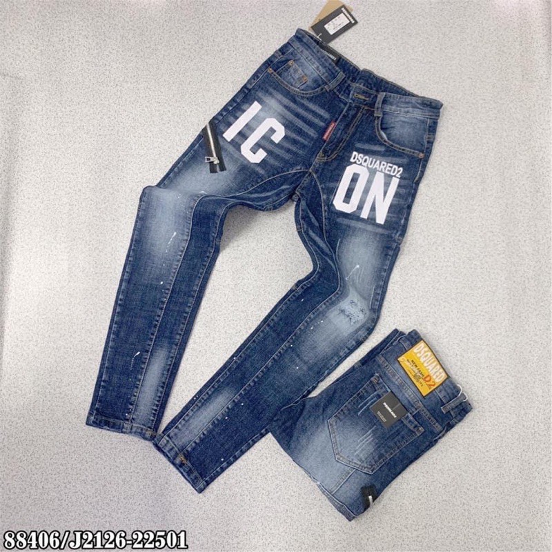 Quần Bò Côn Nam Dập Chữ DSQ ICON Thêu Khoá Chéo | BigBuy360 - bigbuy360.vn