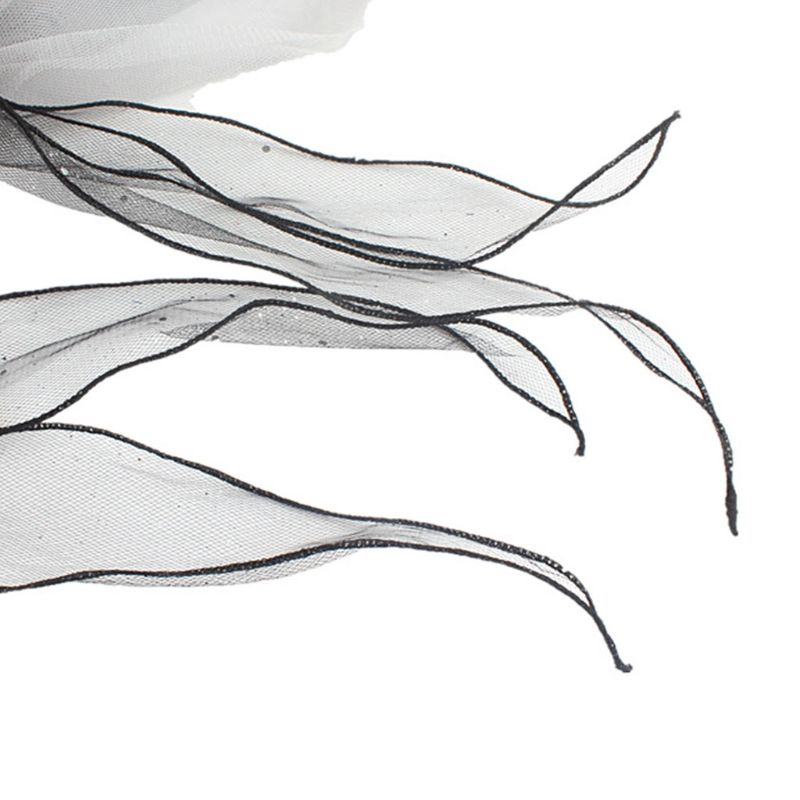 Băng Đô Cài Tóc Phối Lưới Ruy Băng Đính Hoa Nhân Tạo Phong Cách Anime Ngày Halloween