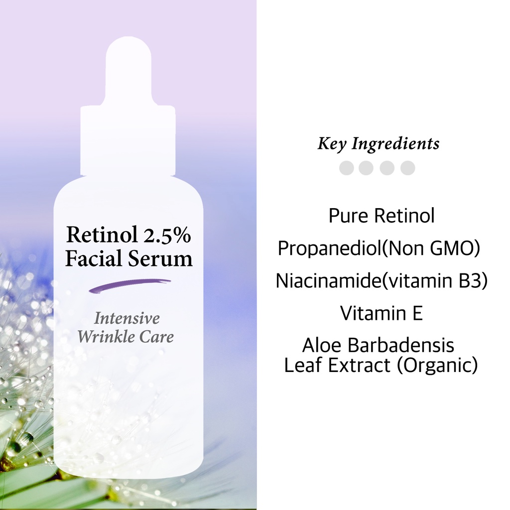 Serum Cos De Baha - 2.5% Retinol Niacinamide & Vitamin E 60ml