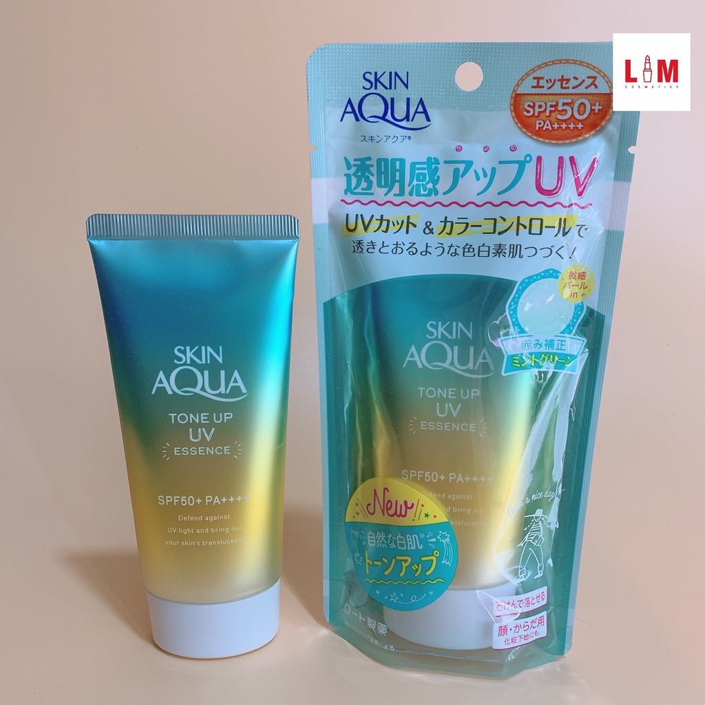 Kem chống nắng Skin Aqua Tone up UV Essence 80gr màu vàng xanh [Chính Hãng]