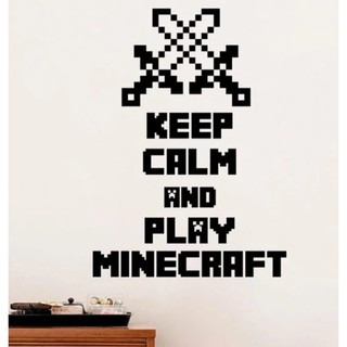 Decal dán tường minecraft 3D