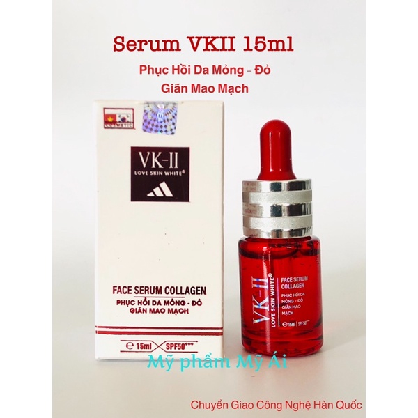 Serum VK-II 15 ml Phục Hồi Da Mỏng Đỏ - Giãn Mao Mạch