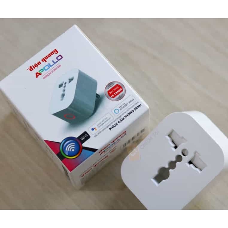 Phích cắm thông minh Điện Quang Apollo ĐQ SP1.1 01 Wifi (Kiểu 1 lỗ, sử dụng wifi)