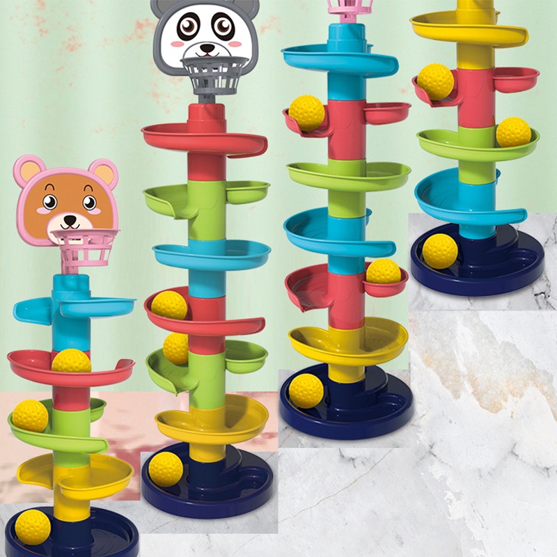 ZHAN QI TOYS Set đồ chơi tháp bóng lăn đáng yêu vui nhộn cho trẻ em
