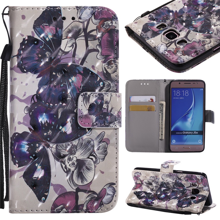 Bao da điện thoại nắp lật in hình rực rỡ dành cho Samsung J3（2016）/J5（2016）/J7（2016） | BigBuy360 - bigbuy360.vn