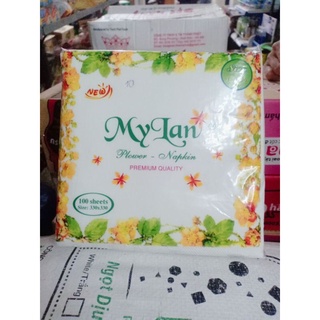 Khăn giấy ăn  vuông MyLan (100 tờ)