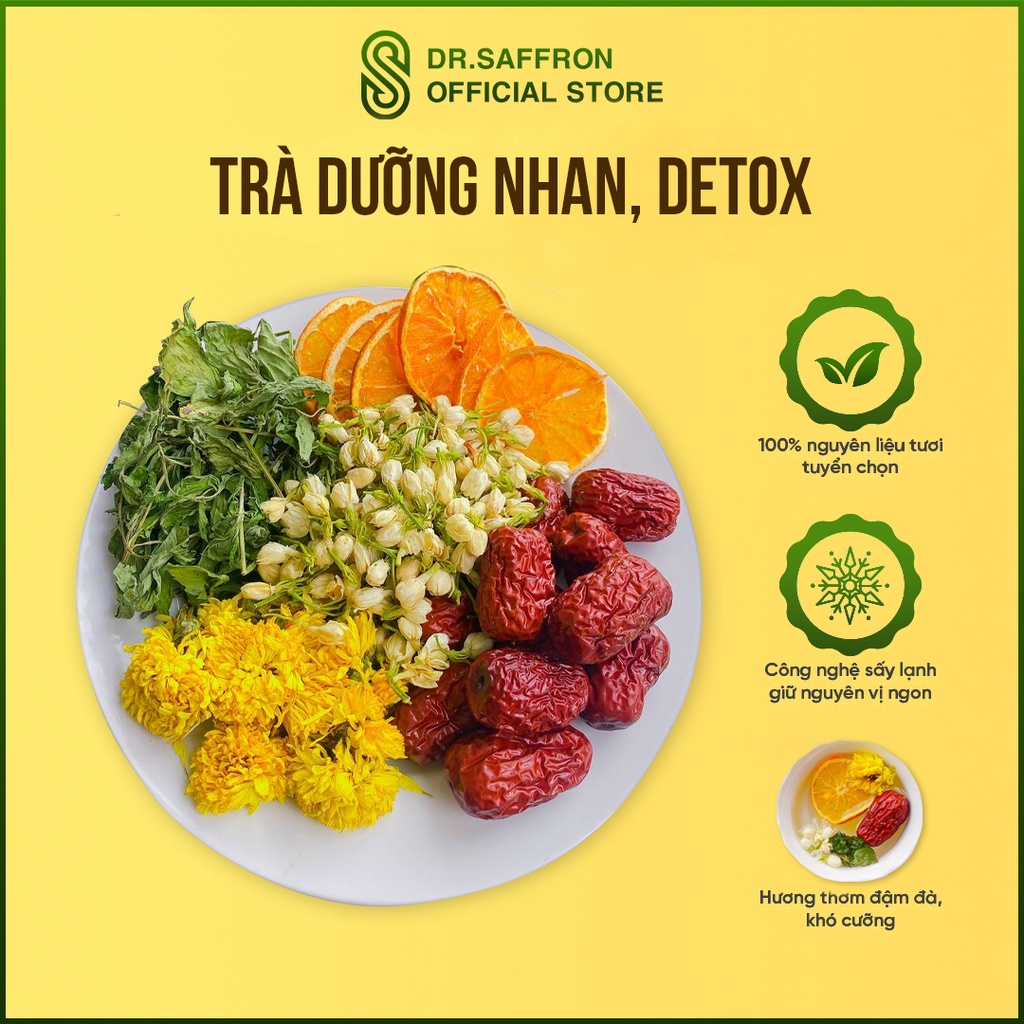 Trà dưỡng nhan, trà detox đẹp da, giảm cân, thanh nhiệt thương hiệu Mộc Hương Sơn