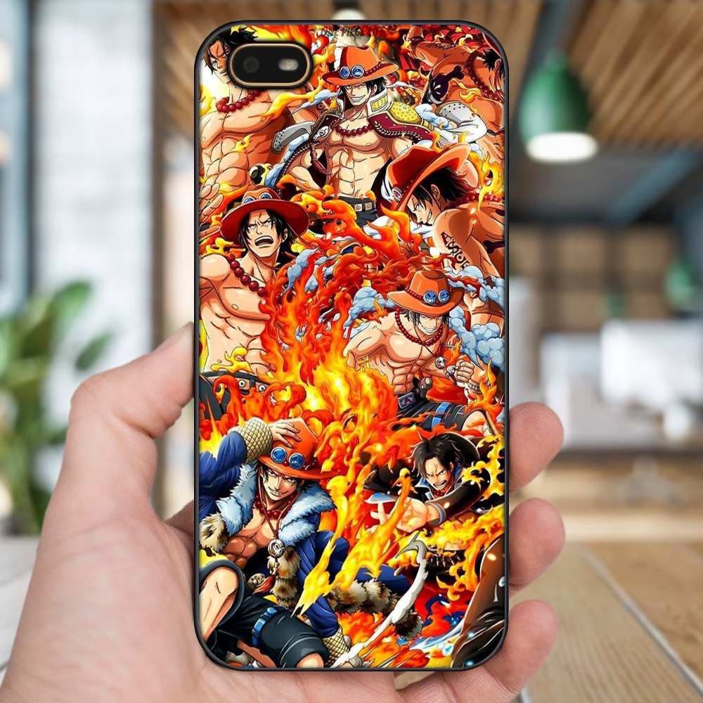 Ốp lưng Oppo A1K viền đen in hình Ace One Piece