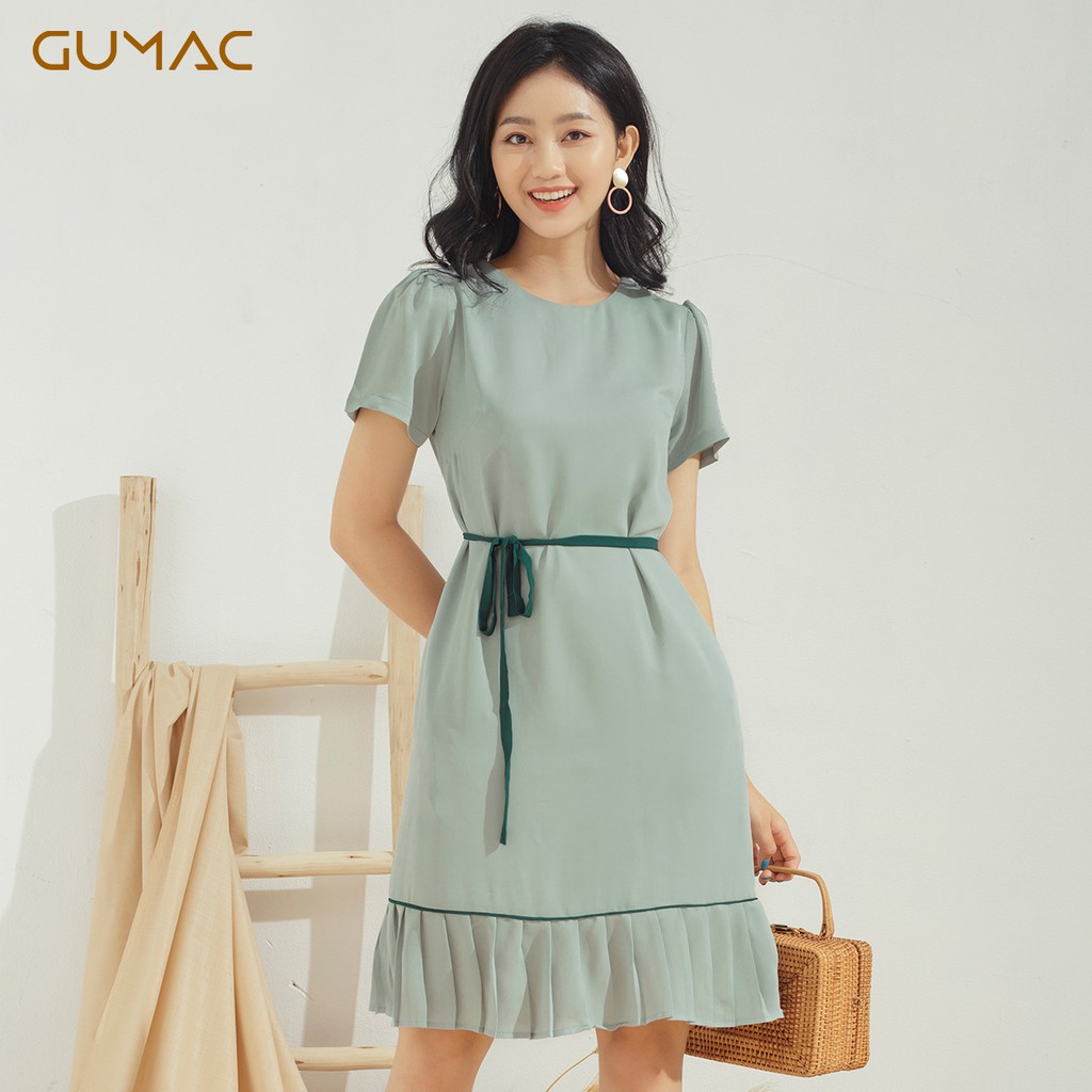Đầm suông bèo buột dây DA623 GUMAC