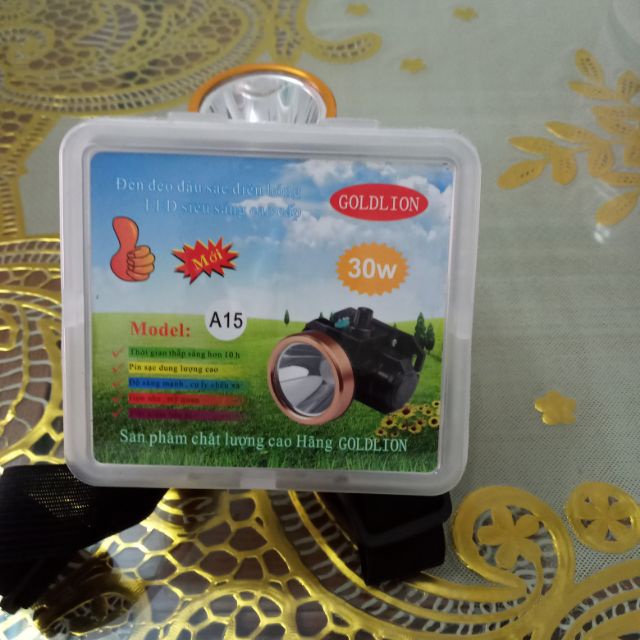 Đèn pin siêu sáng giá rẻ A15 Goldlion, đèn pin sạc điện dung lượng pin lớn