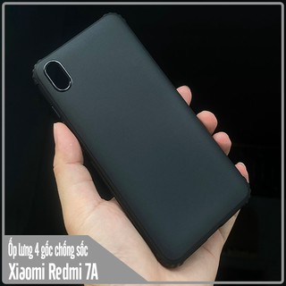 Ốp lưng cho Xiaomi Redmi 7A nhựa dẻo TPU Đen 4 gốc chống sốc