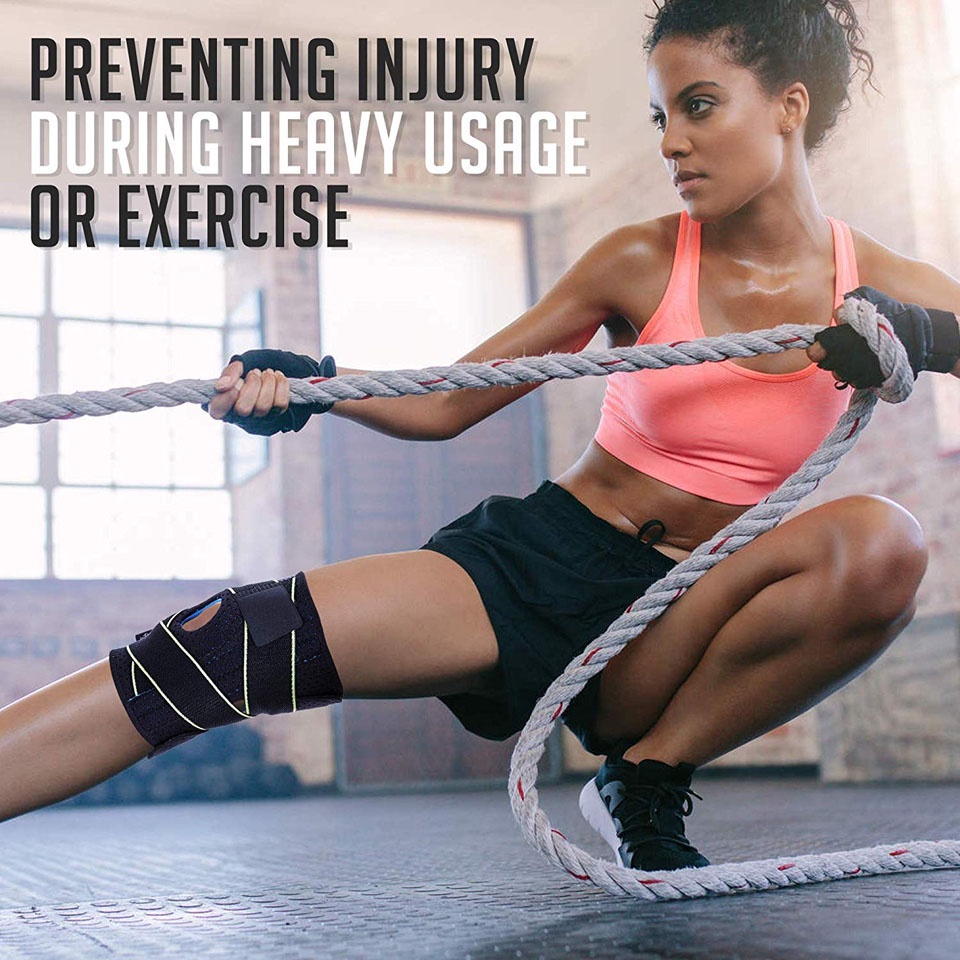 Aolikes (Hàng Mới Về) 1 Cặp Đai Bảo Vệ Đầu Gối Có Thể Điều Chỉnh Tiện Dụng