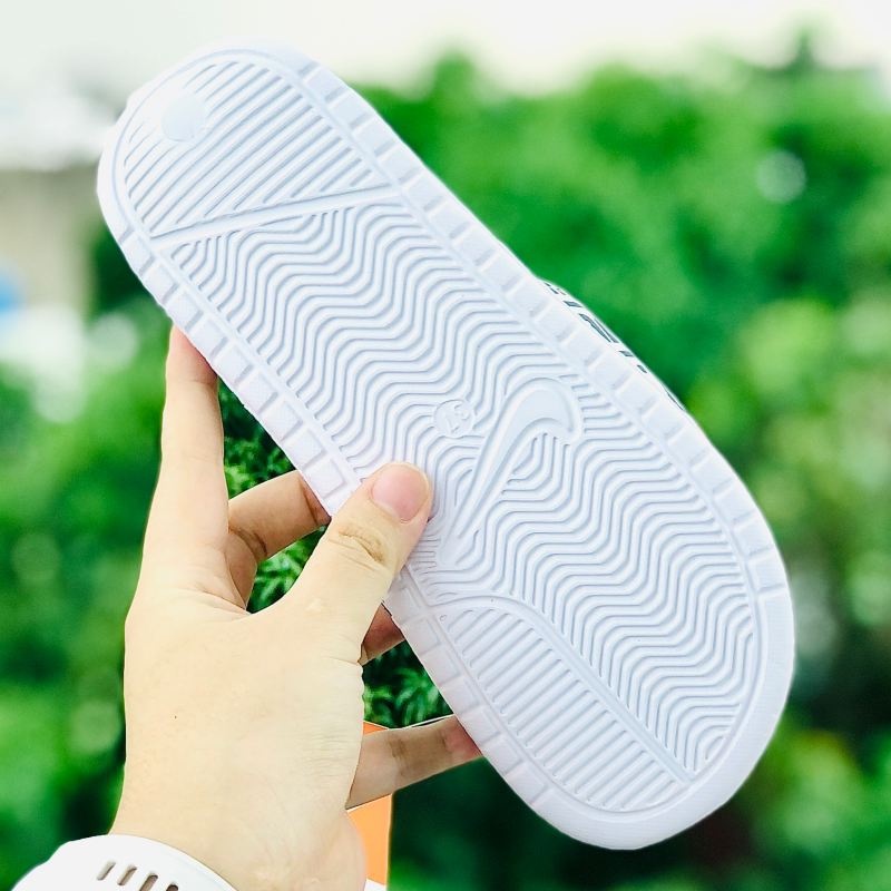 Dép unisex 𝐍𝐈𝐊𝐄 ❤️FREESHIP + Hộp❤️ dép nike nk quai ngang thể thao nam nữ mk in Nike JDI trắng, tem tag mac đây đủ