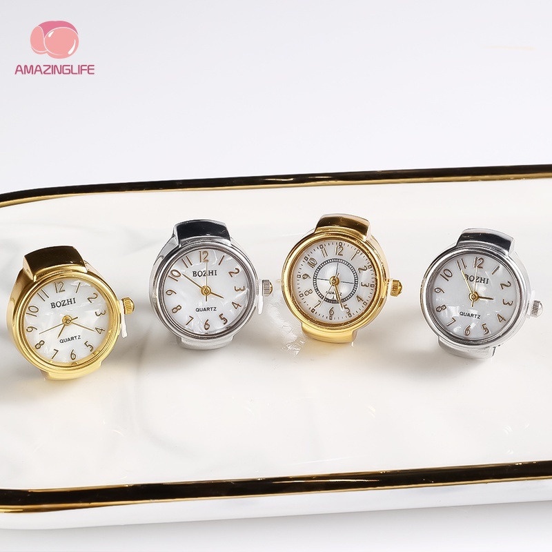 Nhẫn Mặt Đồng Hồ Bằng Thép Không Gỉ Thời Trang Cá Tính