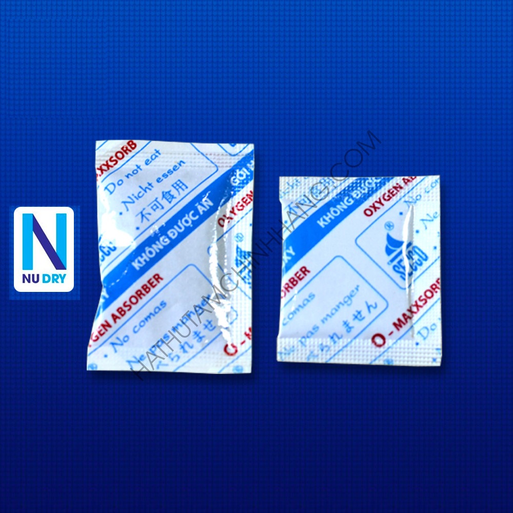 COMBO 600 Gói hút ẩm Thực phẩm dùng cho Bánh Trung Thu,các loại bánh, cá khô, chống ôi thiu túi hút khí oxy NU DRY