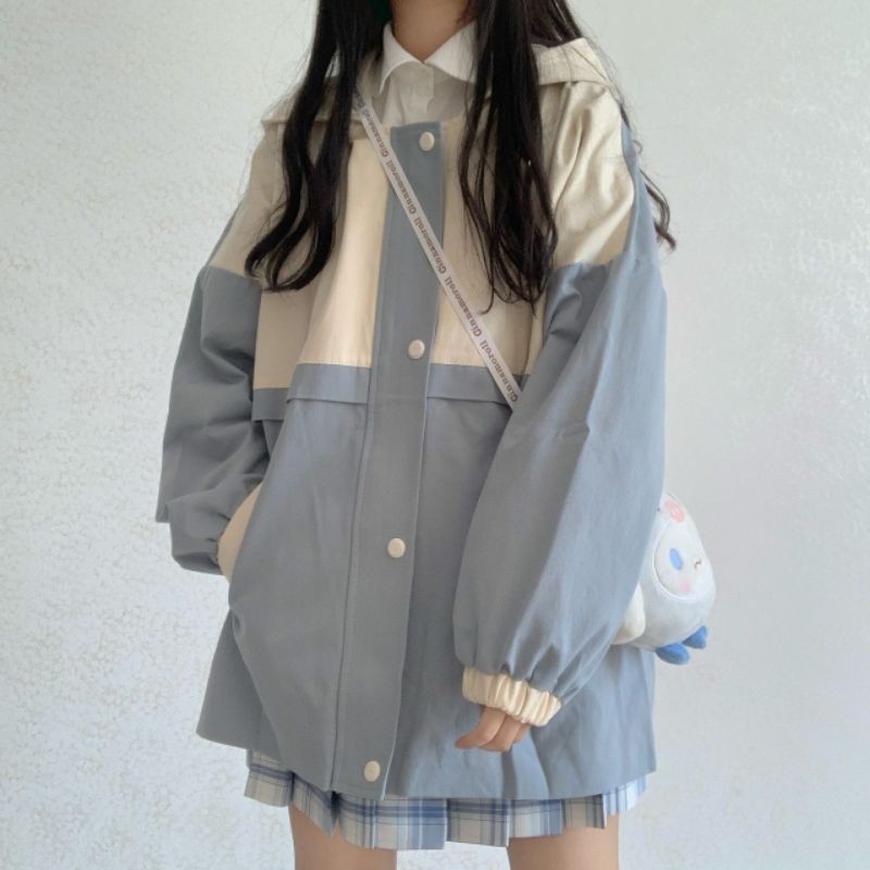 Áo khoác kaki nữ phong cách Ullzang, Hàn Quốc, Quảng Châu