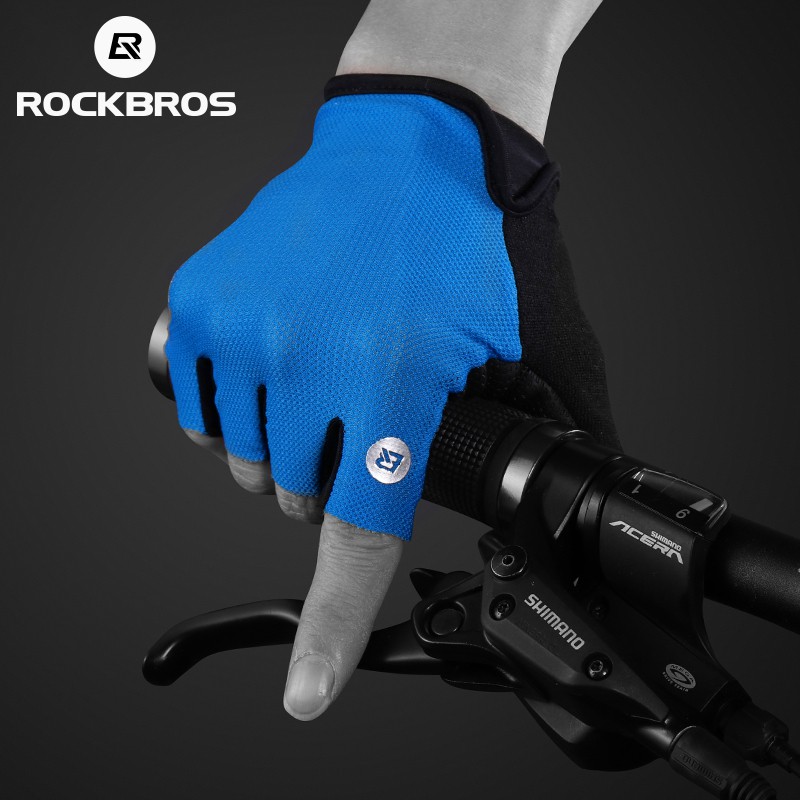 Găng tay ROCKBROS hở ngón chống sốc thoáng khí chuyên dụng khi lái xe
