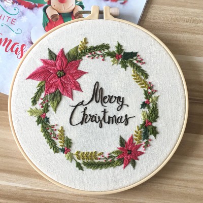 Creative Christmas themed DIY three-dimensional hand embroidery kits for beginners Creative Christmas themed three-dimensional hand embroidery kits for beginners