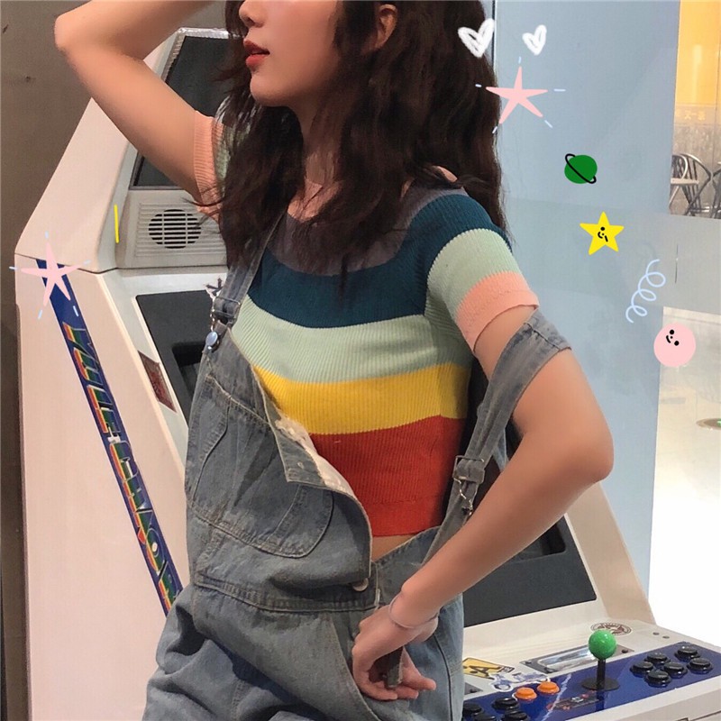 🌈 ÁO THUN KIỂU CẦU VÒNG 🌈 🌈 | BigBuy360 - bigbuy360.vn