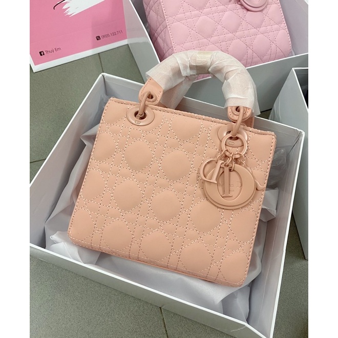Túi xách nữ Dior Lady vuông 5 ô da mịn bản mới full màu quai chữ