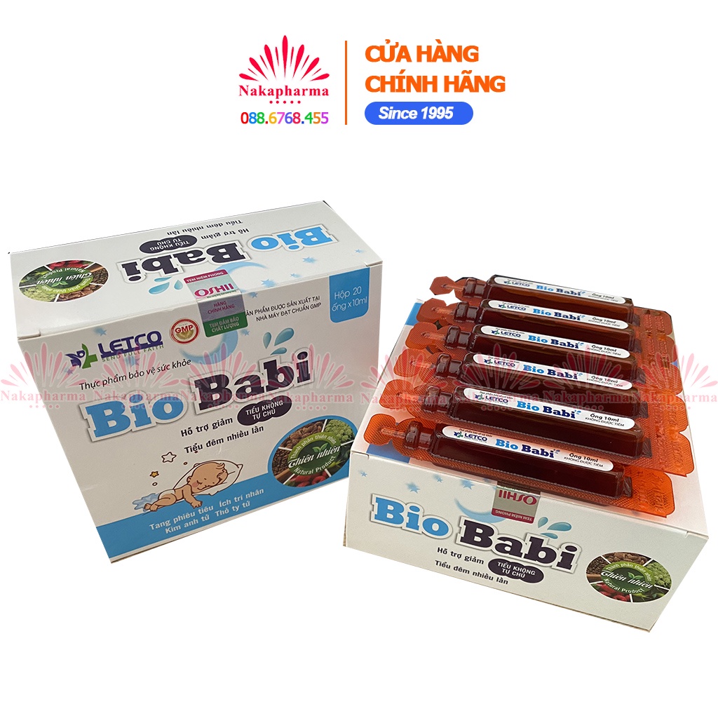 Siro Bio Babi Letco – Hỗ trợ bổ thận, giảm tiểu đêm nhiều lần, tiểu không tự chủ, tiểu rắt, tiểu buốt - Biobabi