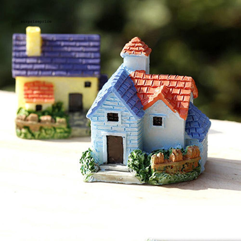 Mô hình ngôi nhà thu nhỏ bằng nhựa dùng để trang trí DIY